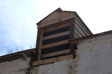 Attic access open to elements